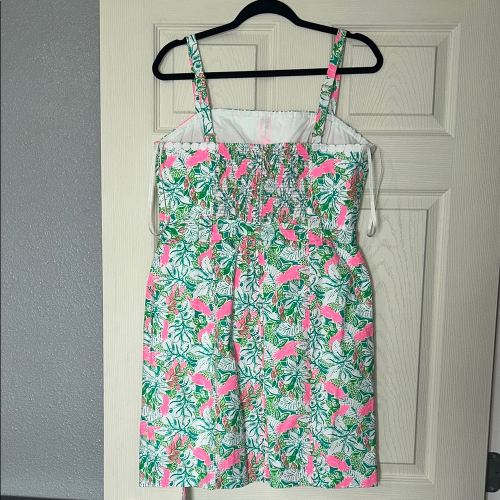 Lilly Pulitzer Pink & Green Floral Sundress - Picture 3 of 10